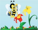 꿀벌 수집 벌꿀 벌에 대한 스톡 벡터 아트 및 기타 이미지 - 벌, 만화, 꽃-식물 - iStock
